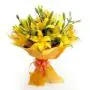 10  YELLOW lillies exotic flower bouquet