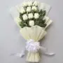 12 white roses with special packing 