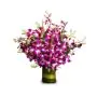 20 orchids in glass vase
