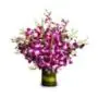 20 orchids in glass vase
