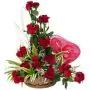 30 Red Roses Basket Arrangement 
