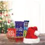 Assorted Chocolate Basket With 2 Kit Kat , 2 Dairy Milk Silk , 2 Perks and Santa Cap