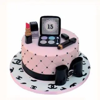 1.5 kg make up kit  theme cake 