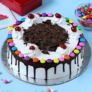  black forest fresh cream cakes with gems topping 