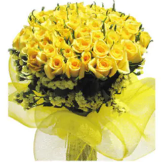 Bunch of 50 yellow roses