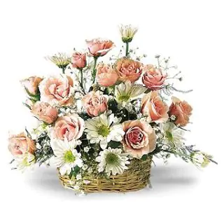 basket of mix flower