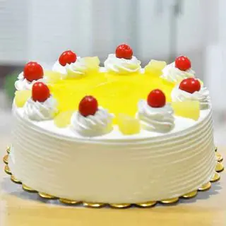  pineapple fresh cream  cake 