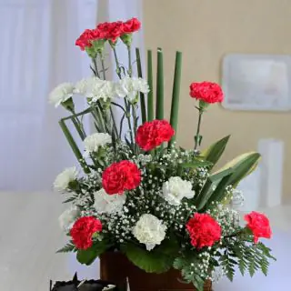 Arrangement of 20 Mix carnations