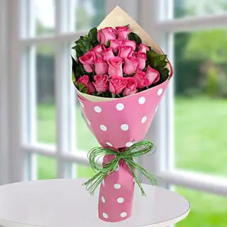 Bunch of 15 Pink Roses