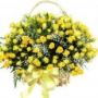 50 yellow roses basket