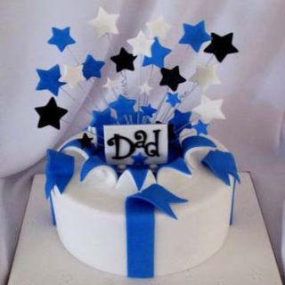  fondant theme cake with fondant stars topping 