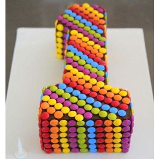 1 shape numeric theme cake with gems topping 