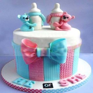 2 kg fondant baby shower cake 