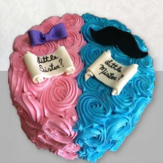  Baby shower  floral theme cake in chocolate flavour 