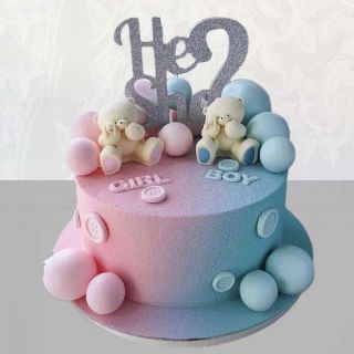  Designer baby shower balloons theme cake 