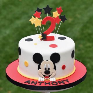  fondant mickey mouse theme cake 