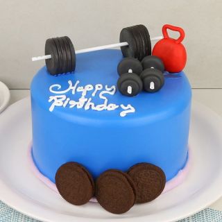  gym fondant cake 