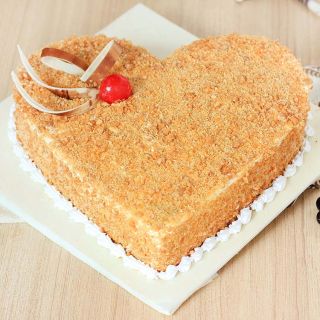  heart shape butterscotch cakes