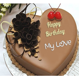  heart shape caramel cake 