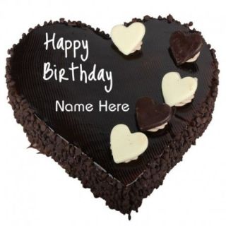 2 kg heart shape choco chips cake 