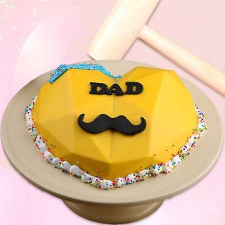 1 kg heart shape dad theme mango flavour pinata cake 