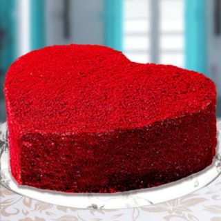  heart shape red velvet cool birthday cake 