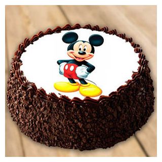  mickey mouse photo cake- black forest flavor 