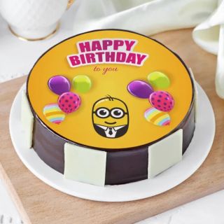 minion photo cake 