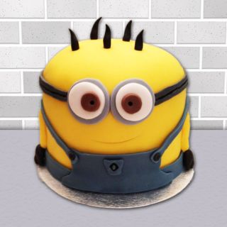  Minion theme cake in chocolate truffle flavour 