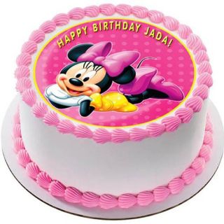 minnie mouse photo cake - strawberry flavour 