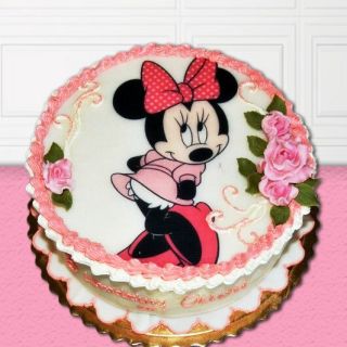  minnie mouse photo prin t cake in chocolate flavour 