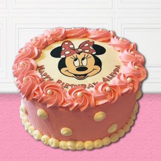  minnie mouse photo print cake in vanilla flavour 