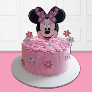  minnie mouse theme cake cake in strawberry flavour 