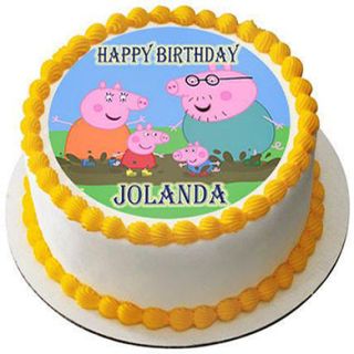  peppa pig photo kids cake 