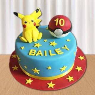  Pokemon fondant theme cake in vanilla flavour  