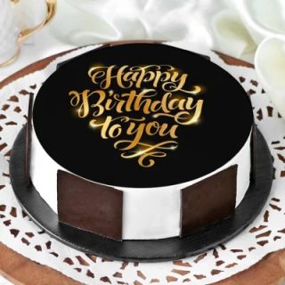 Royal wishes birthday photo cake in choco vanilla flavor 