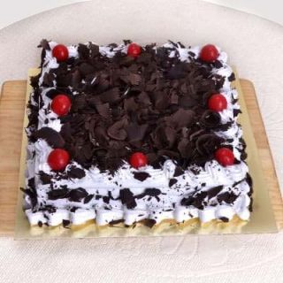 square shape black forest cool cake 
