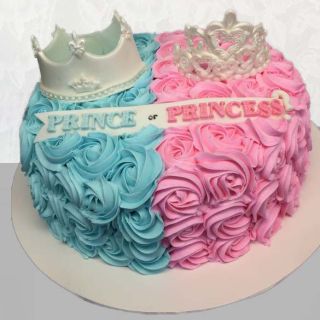 strawberry vanilla baby shower floral theme cake 
