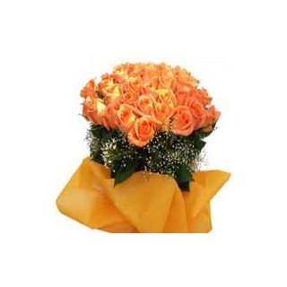 20 orange rose bunch