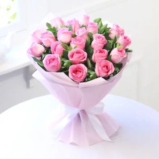 Bunch of 20 pink roses