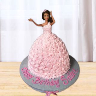 beautiful Barbie cake in black forest flavour 