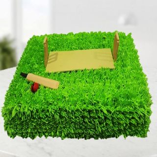 2 kg cricket theme cake in chocolate flavour 