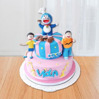  doraemon fondant cake in chocolate truffle flavour 