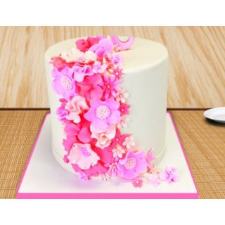 2 kg fondant floral tall theme cake 