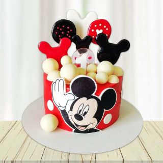 mickey mouse Designer cake in white forest flavour 