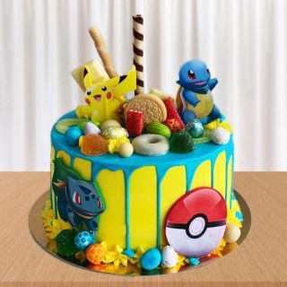 Pokemon theme cake in chocolates flavour 