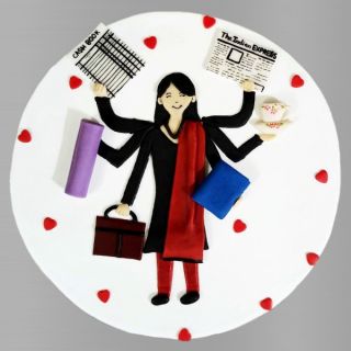 2 kg semi fondant woman theme cake 