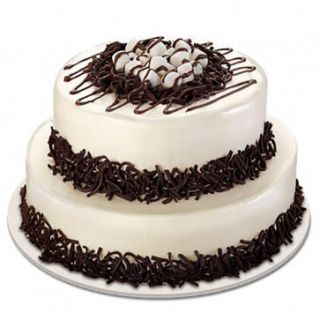 2 tier choco vanilla cool cake in 2 kg 