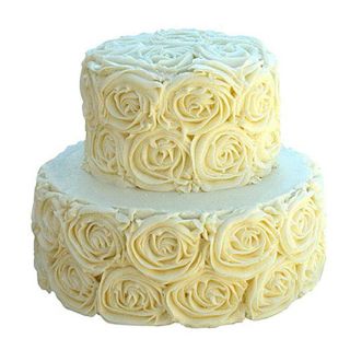 2 tier vanilla floral theme cake in 2 kg 