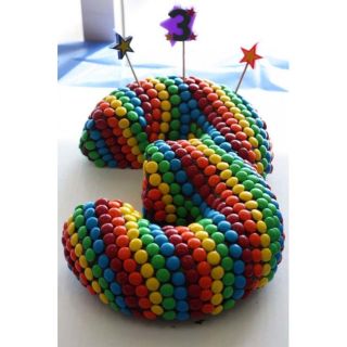 3 shape numeric theme cake with gems topping in 2 kg kids cake